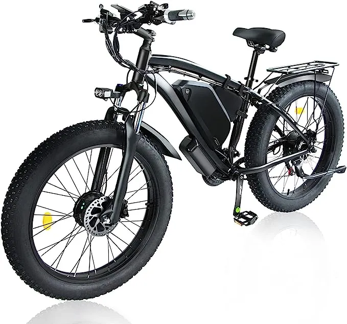 【Upgraded Electric Mountain Bike】1000W Power | 48V 17.5Ah Detachable Battery | 31MPH | All-Terrain Fat Tires