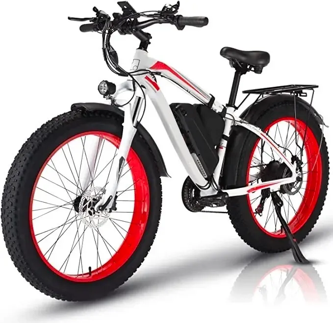 【Upgraded Electric Mountain Bike】1000W Power | 48V 17.5Ah Detachable Battery | 31MPH | All-Terrain Fat Tires